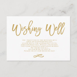 Chic Hand Lettered Gold Hochzeit wünschend gut Begleitkarte