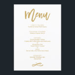 Chic Hand Lettered Gold Wedding Menu Menükarte<br><div class="desc">Gold Wedding Menu</div>