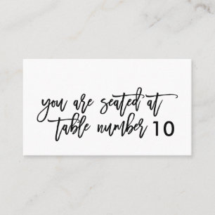Chic Hand Lettered Wedding Platzkarte