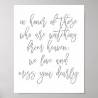 Chic Hand Lettered Wedding Vermisst Loved Ones
