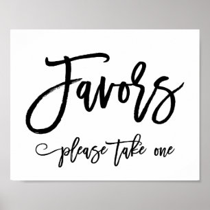 Chic Hand Letters Gastgeschenke Hochzeiten signier Poster