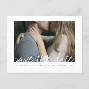 Chic-Hand Save the Date beschriftet Einladungspostkarte