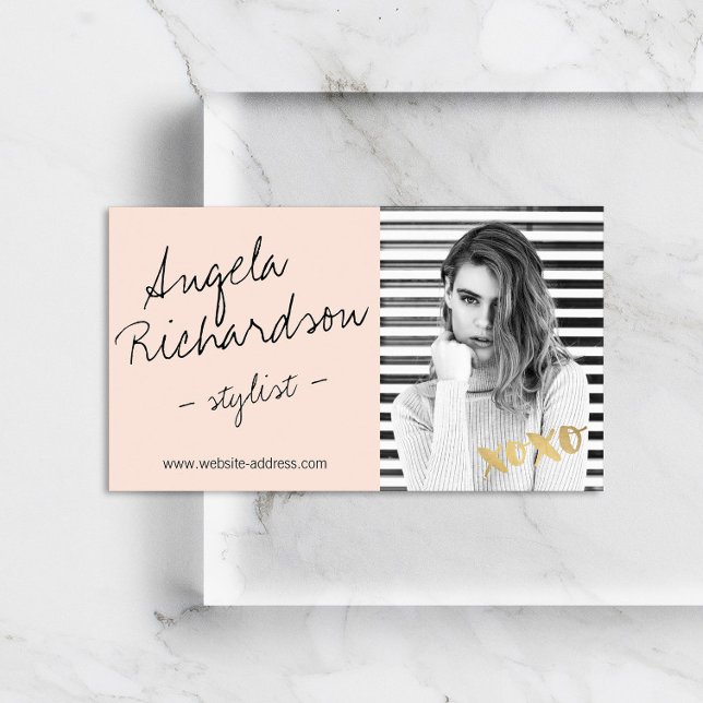 Chic Handgeschriebenes Fashion Stylist Schauspiele Visitenkarte (Von Creator hochgeladen)