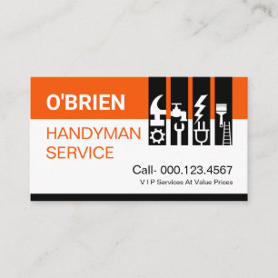 Chic Handyman Tools Tab Visitenkarte