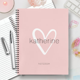 Chic Heart Blush Pink Notizbuch
