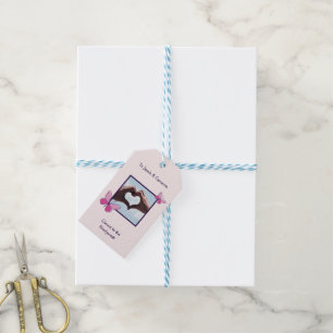 Chic Heart Foto Gejubelt zu den Glückwünschen der  Geschenkanhänger