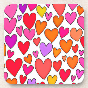 Chic Hearts Elegante: Blickvolle Liebe Getränkeuntersetzer