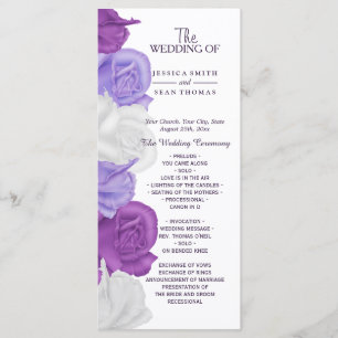 Chic Heirloom Rose Hochzeitsprogramm Programm