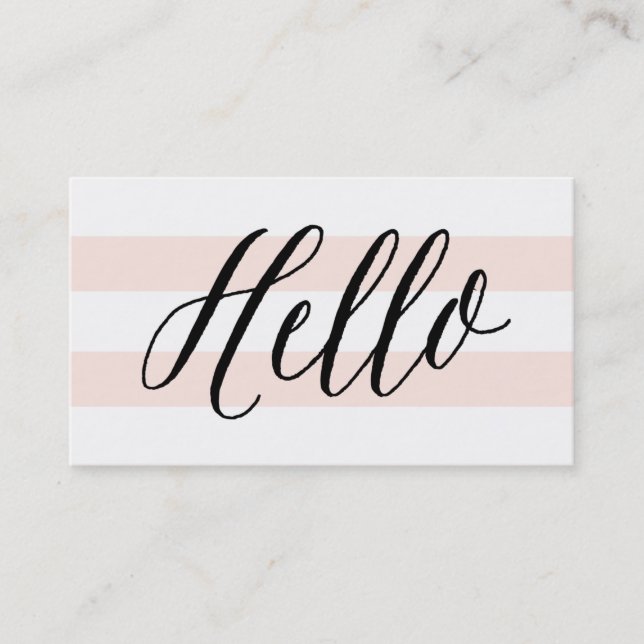 Chic Hello | Carte de visite (Devant)