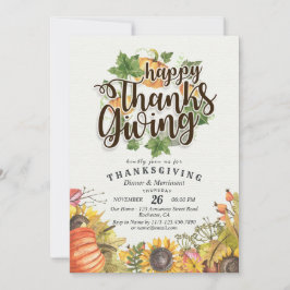 Chic Herbstmaple Blätter Erntedank Dinner Party Einladung