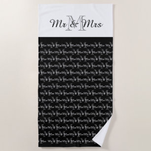 CHIC HERR UND FRAU STRANDSTADT MIT MONOGRAM STRANDTUCH