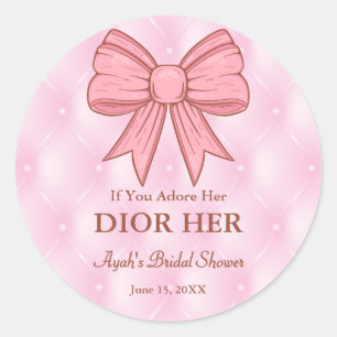 Chic High End Parfüm Thema Rosa Gastgeschenk Runder Aufkleber