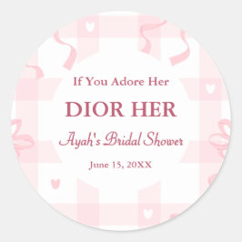 Chic High End Parfüm Thema Rosa Gastgeschenk Runder Aufkleber