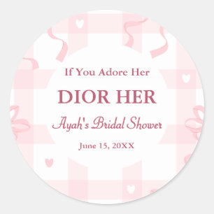 Chic High End Parfüm Thema Rosa Gastgeschenk Runder Aufkleber