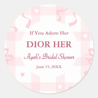 Chic High End Parfüm Thema Rosa Gastgeschenk Runder Aufkleber