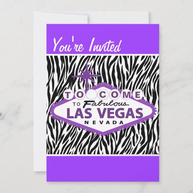 Chic Hip Las Vegas Bachelorette Invitations (Devant)