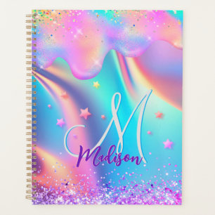 Chic holographique monogramme de parties scintilla