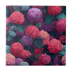 Chic-Hortensien-Keramikfliesen für die Inneneinric Fliese