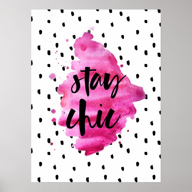 Chic Hot Pink Poster bleibe (Vorne)