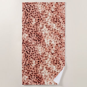 Chic Hübsch Girly Rose Gold Leopard Strandtuch
