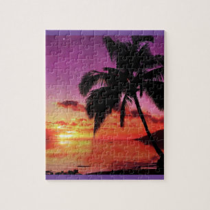 Chic Hübsch Tropical Sunset Beach Scene