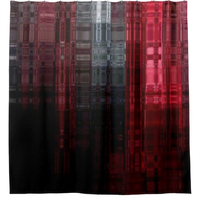 Chic Hues of Black and Burgandy Duschvorhang (Vorderseite)