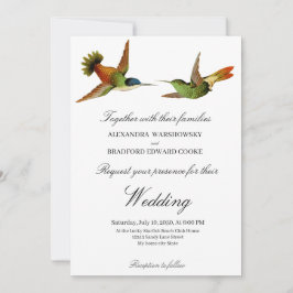 Chic Hummingbird faire-part de mariage Terracotta