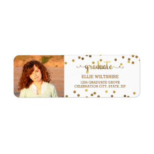 Chic-Imitat-Goldfolieconfetti-Abschluss-Foto