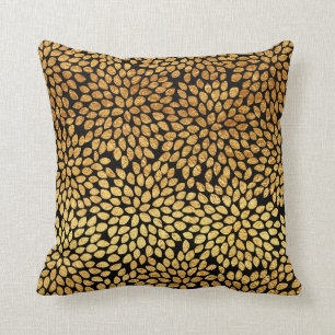 Chic-Imitat-Goldfolien-modernes Blumen Kissen