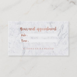 Chic-Imitat-Rosengoldtypographie-Marmorverabredung Terminkarte