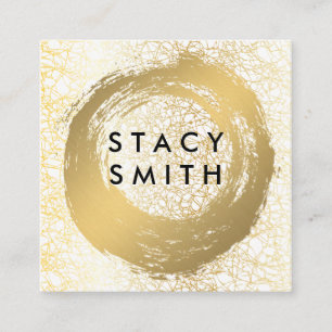 Chic Imitate Gold Brushed Goldtextur Quadratische Visitenkarte