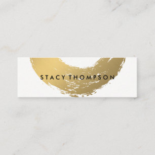 Chic Imitate Gold Brushed Mini Visitenkarte