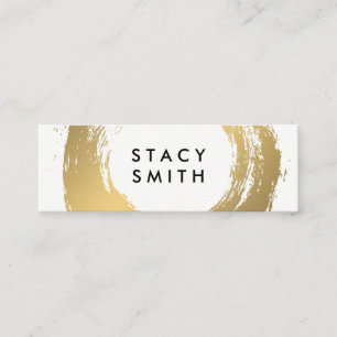 Chic Imitate Gold Brushed Mini Visitenkarte