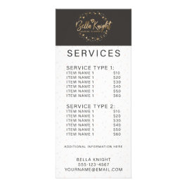Chic Imitate Gold Foil Diamond Gem Firmenpreislist Werbekarte