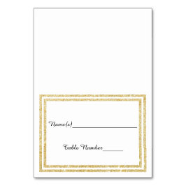 Chic Imitate Gold Glittered Trim - Escort Card Tischnummer