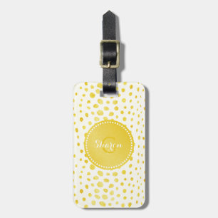 Chic Imitate Gold Glitzer Cheetah Print Monogramm Gepäckanhänger