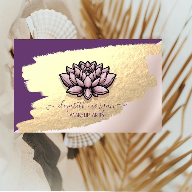 Chic Imitate Goldener Pinselstrich, Lotus Visitenkarte (Von Creator hochgeladen)
