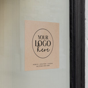 Chic Imitate Kraft Business Custom Logo Fensteraufkleber