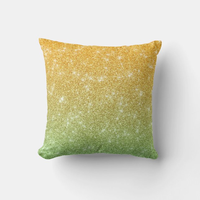 Chic Imitate ombre Glitzer Luxus Kissen (Vorderseite)