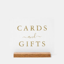 Chic Imitats Gold Foil Hochzeitskarten & Geschenke Acrylschild