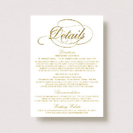 Chic Imitats Gold Foil Wedding Detail Vorlage