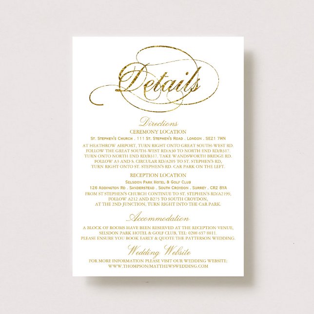Chic Imitats Gold Foil Wedding Detail Vorlage (Von Creator hochgeladen)