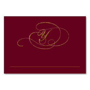 Chic Imitats Gold Foil Wedding Platzkarte - Y Tischnummer