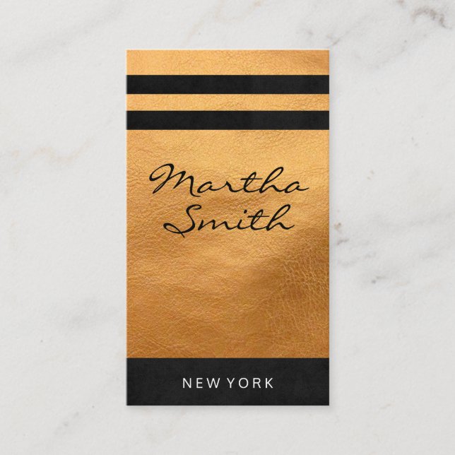 Chic Imitats Leather | FÜHRUNGSKRAFT II Visitenkarte (Vorderseite)