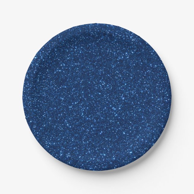 Chic Imitats Navy Blue Glitzer Paper Teller (Vorderseite)
