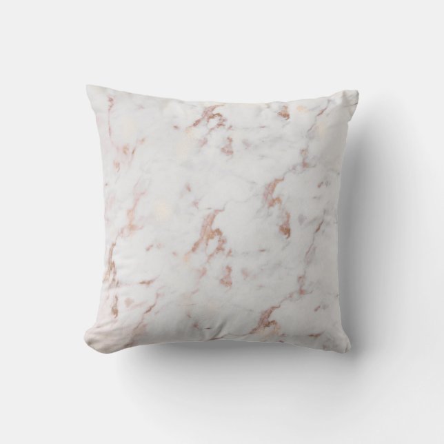 Chic Imitats Rose Gold Marmormuster Muster Pillow Kissen (Vorderseite)