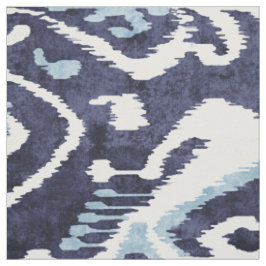 Chic Indigoblau-weiß-kat-Stammmuster Stoff