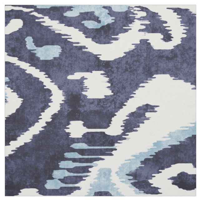 Chic Indigoblau-weiß-kat-Stammmuster Stoff (Muster)