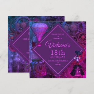 Chic Industrial Vintag Birthday Einladung