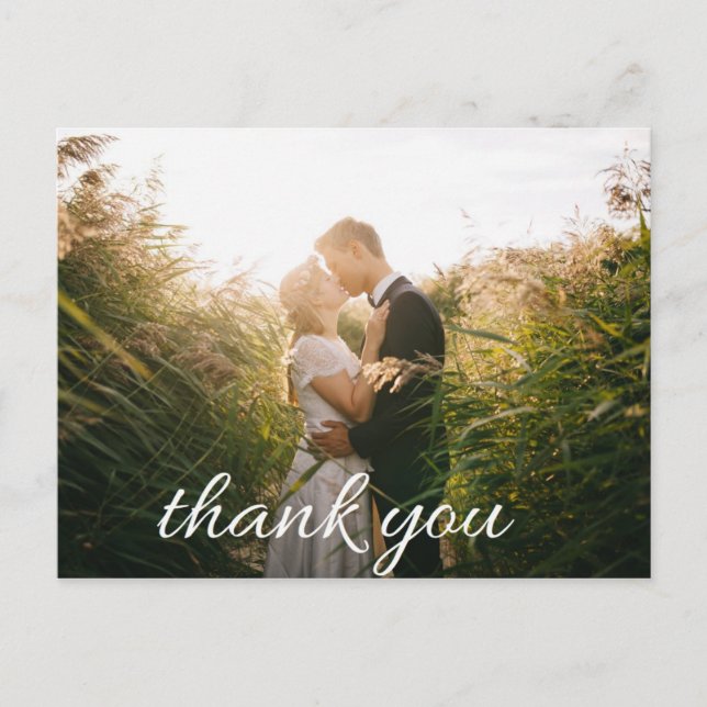 Chic Inspiriert Hochzeit Danke Postcard Postkarte (Vorderseite)